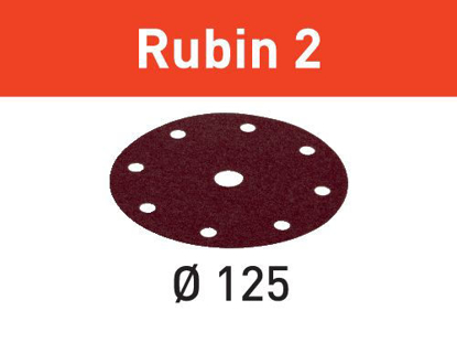 Picture of Abrasive sheet Rubin 2 STF D125/8 P180 RU2/50