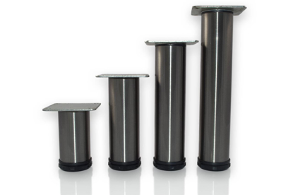 Picture of Peter Meier 8” Tall Como Furniture Legs in Como Brushed Steel (552-20-ST)